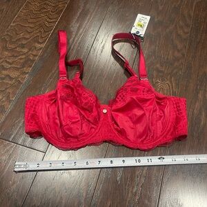 Fantasie Women Reflect Underwire Side Support Bra Red Size 36DD NEW